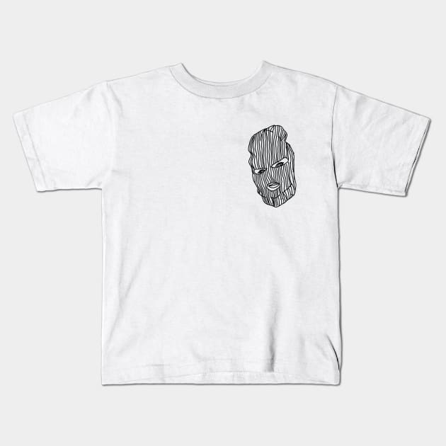 Ski Mask Stripes Kids T-Shirt by ghettoblaster28